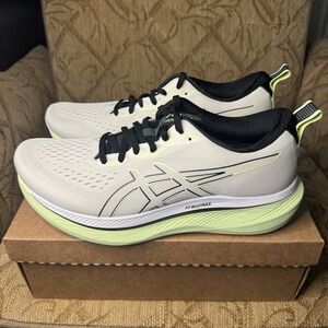 Asics GLIDERIDE MAX Mens 13 Running Shoes 1011B891-200 Birch Black New w/ Tags!